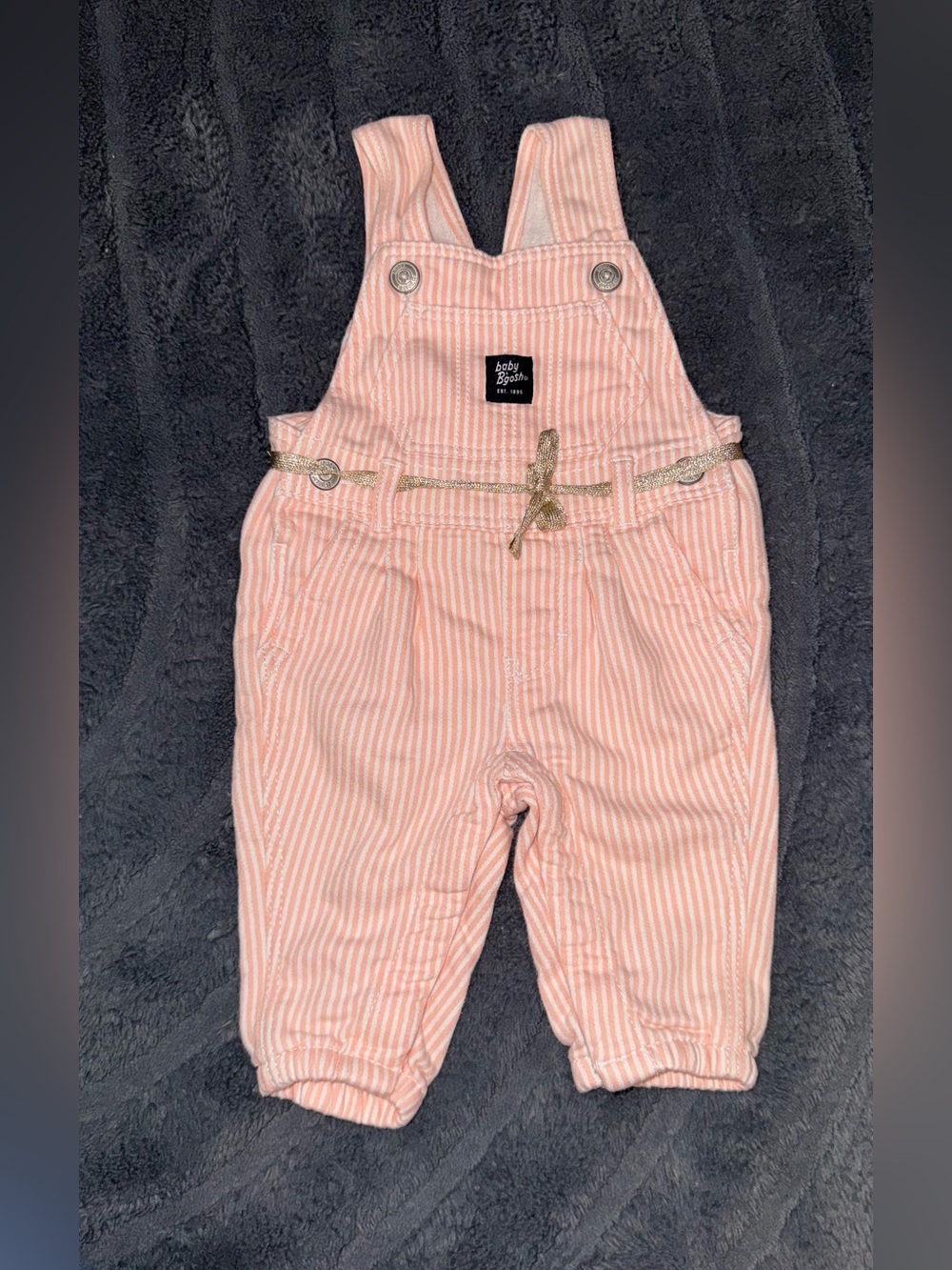 oshkosh baby Pink Striped Overalls